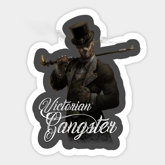 Victorian gangster Sticker by vinzeltab